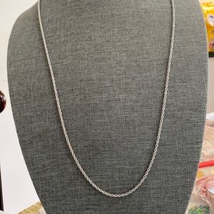 Silver Tone Rope Chain